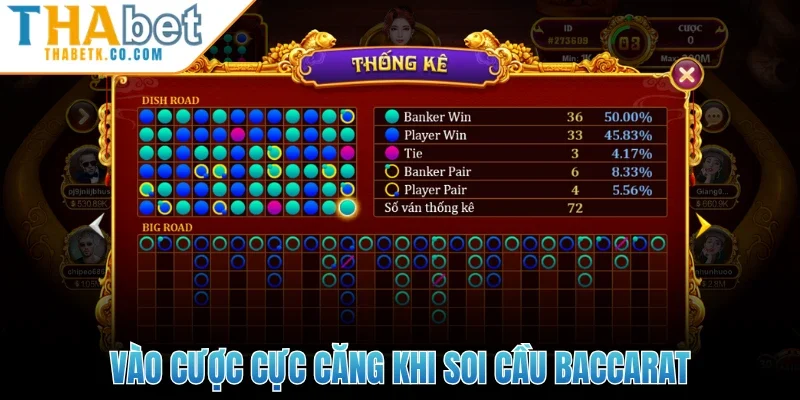 Baccarat - Trò Chơi Bài Tây Đẳng Cấp Với Tỷ Lệ Thắng Cao 3 Vào cược cực căng khi soi cầu Baccarat